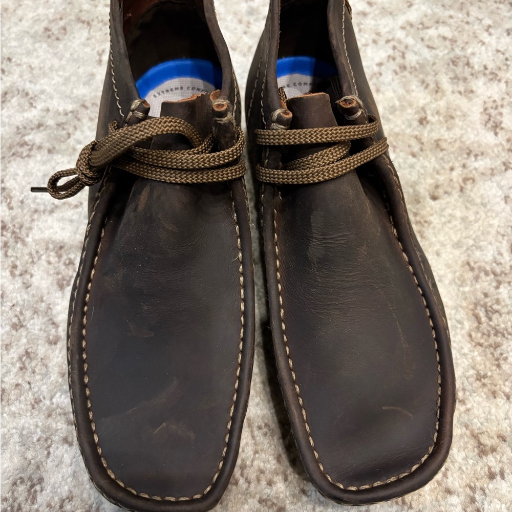 Men's Clarks Shacre Brown Leather Shoes